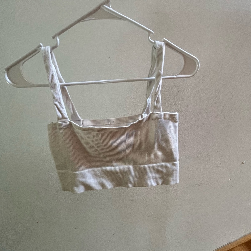 White cropped tank top